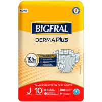 Fralda Geriátrica Bigfral Derma Plus Tamanho Juvenil 10 Unidades