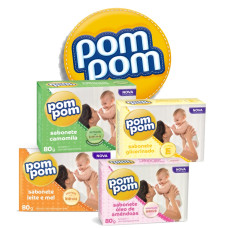 Sabonete Infantil em Barra PomPom 70g Unidade